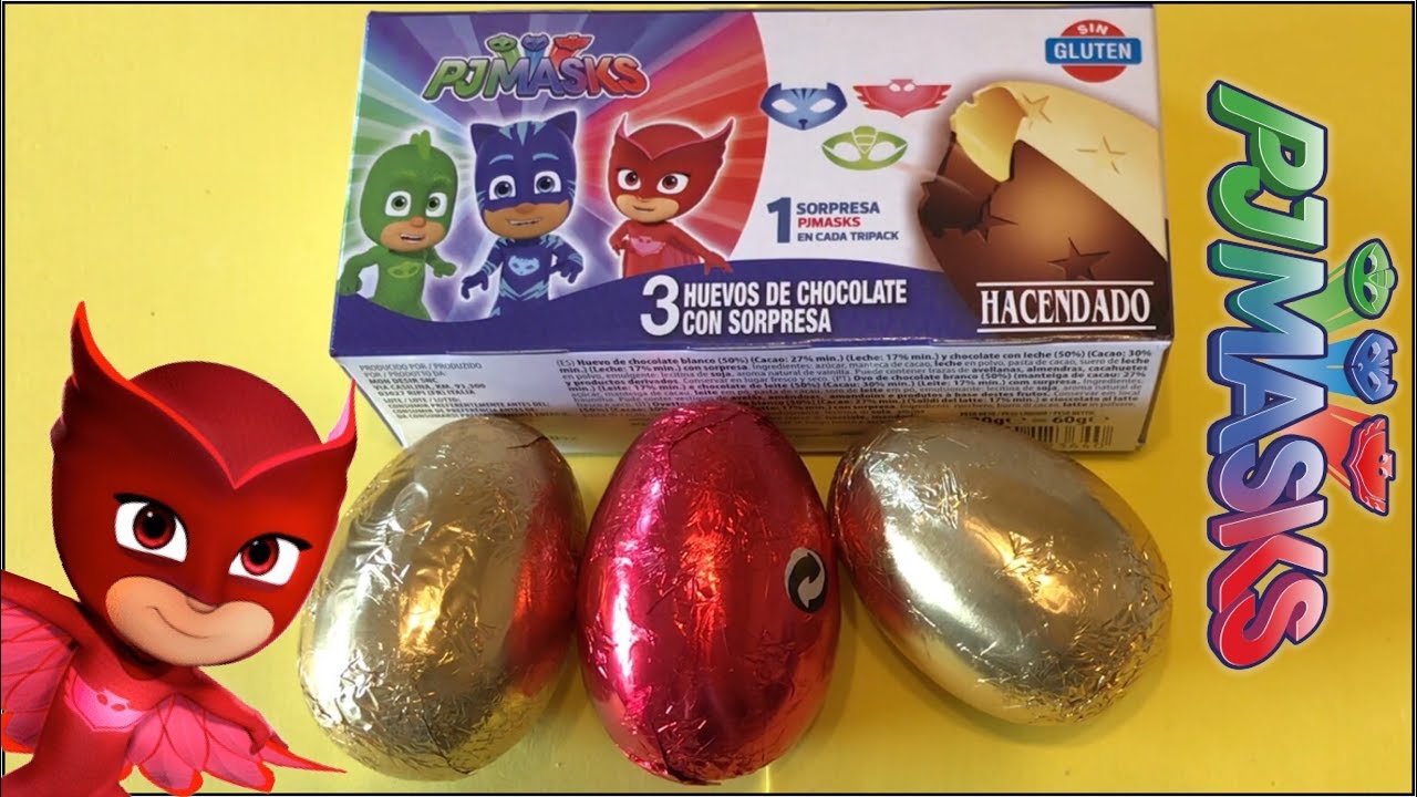 PJ Masks Surprise Eggs Opening Owlette Surprise Toys AbCdE