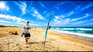 ALMOST RIPPED MY ROD OUT - NC Surf Fishing