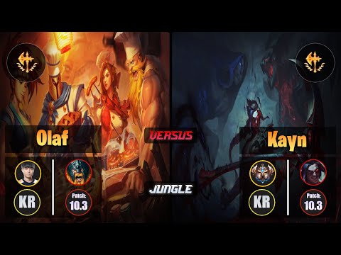 Cuzz OLAF (Jungle) [Conqueror] VS KAYN - Challenger KR Patch 10.3