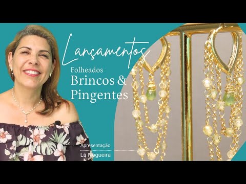 Novas Bases para Brinco e Pingentes Folheados - Pedra Mística