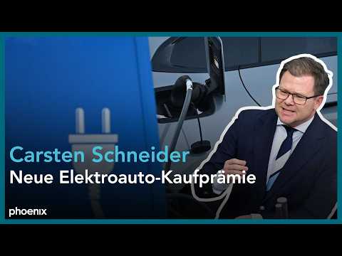 Neue Elektroauto-Kaufprämie: Bundesumweltminister Carsten Schneider stellt Details vor | 19.01.2026