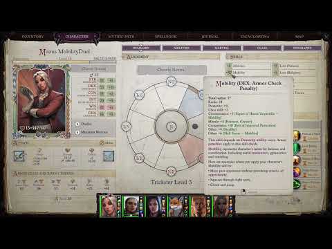 Pathfinder Wrath of the Righteous Mobility Trickster Duelist (Hard Difficulty)