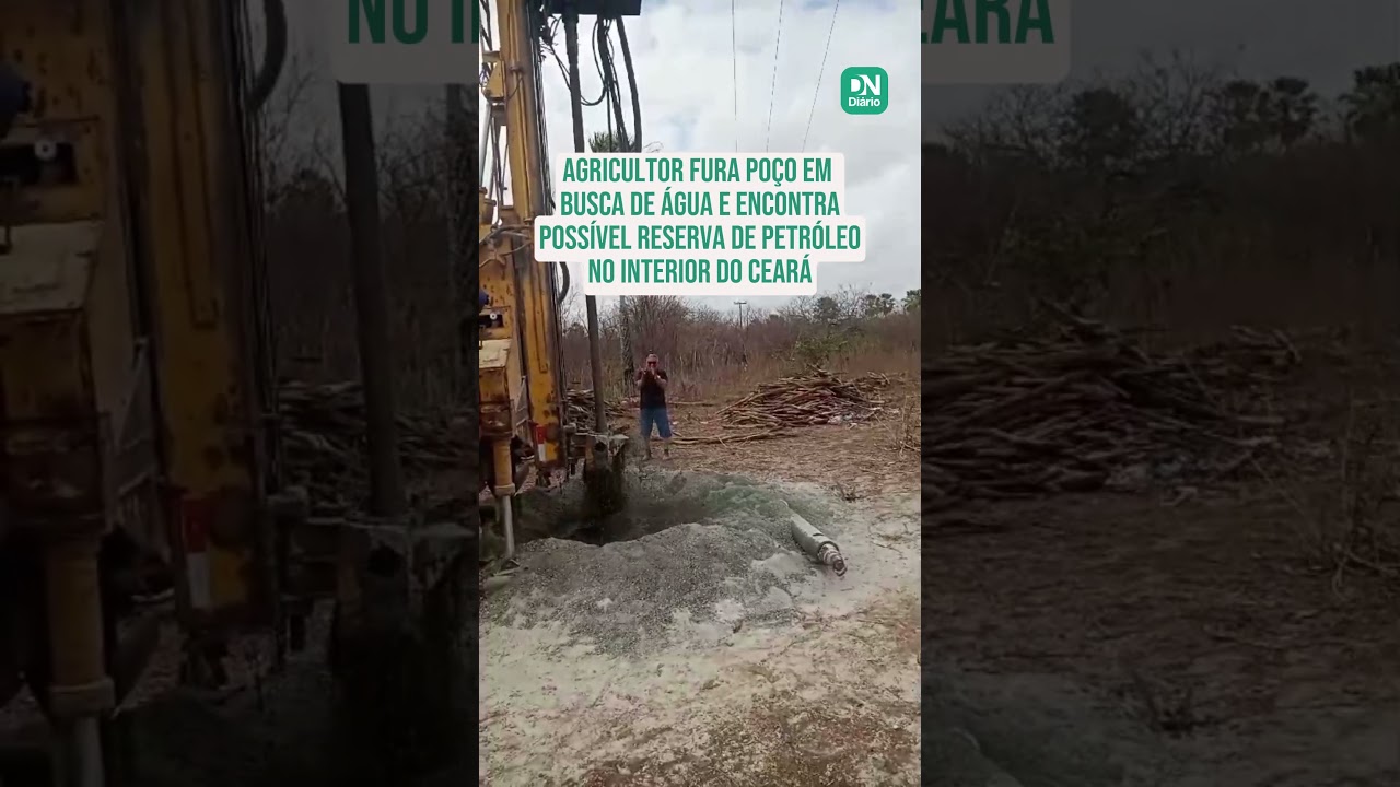 Imagem da notícia Agricultor fura poço no quintal em busca de água e encontra possível reserva de petróleo no CE