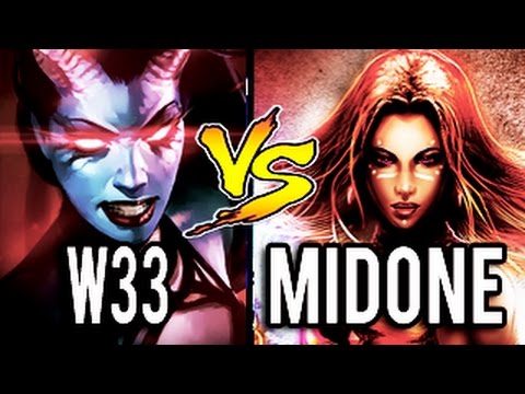 w33 [Akasha] Vs MidOne [Lina] Battle of Nukers ► Hard Game 7.05 Dota 2