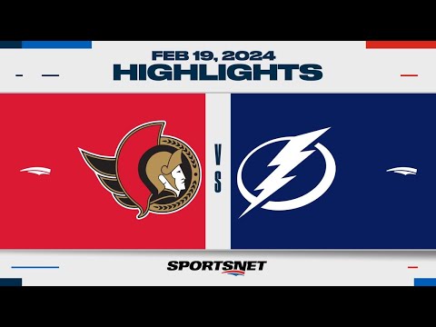 NHL Highlights | Senators vs. Lightning - February 19, 2024