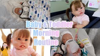 Reborn Toddler &amp; Baby Morning Routine! Tate &amp; Charlie&#39;s Morning Routine! | Kelli Maple