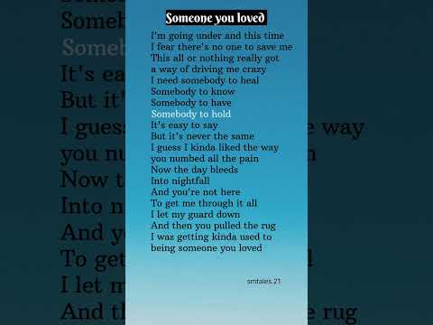 Someone you loved lyrics - Lewis Capaldi (Verse-1) #lyrics #someoneyouloved #lewiscapaldi