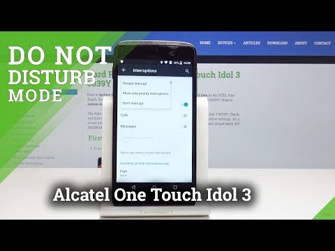 Alcatel One Touch Idol 3 Do Not Disturb | Set Up Mute Mode