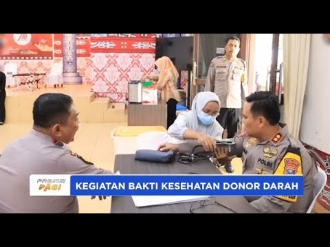 POLRES LABUHANBATU DONOR DARAH PERINGATI HUT KE-73 HUMAS POLRI