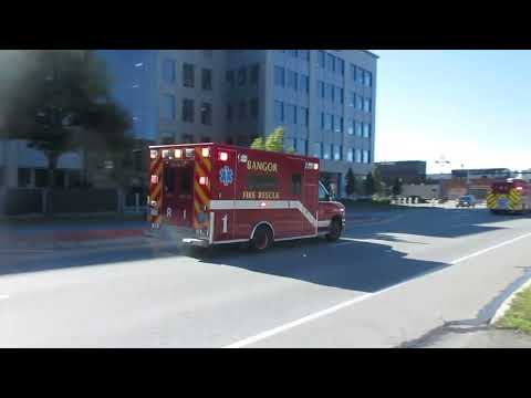 Bangor Maine Fire Department E1 R1 Responding Code 3