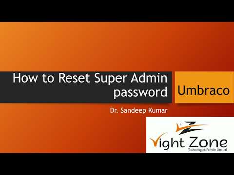 How to Reset Umbraco  super Admin password,