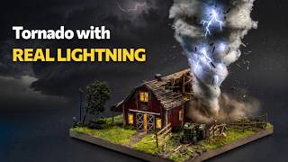 I Built a Tornado Diorama with Real Lightning Inside | eufyMake UV Printer