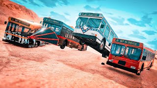 Mad Bus Chase | Ultimate Beamng Drive Crashes |