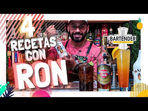 4 Famous Rum Cocktails ✅ / Tutorial / Like a Bartender
