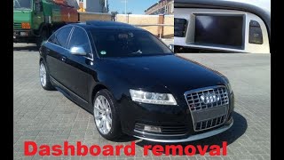Audi A6 C6 dashboard removal multimedia screen replacement