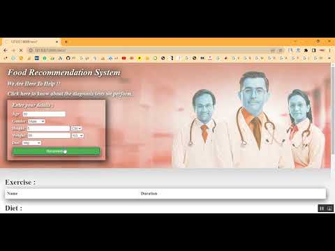 Food Recommendation Based on Disease in Python Projects