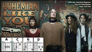 How to Play "BOHEMIAN LIKE YOU" by The Dandy Warhols (Capo 2) | Absolute Beginner Guitar Play-Along