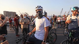 video: Watch: Lance Armstrong leads 'Bike for Beirut' to raise money for locals