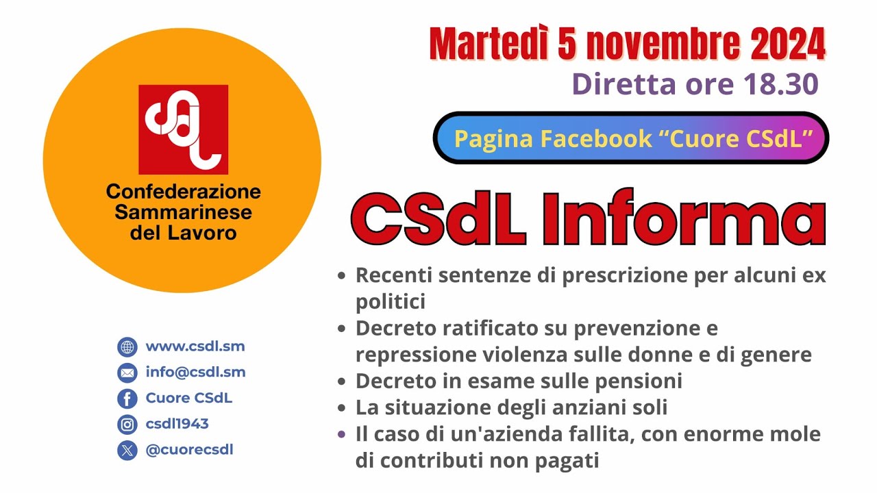 CSdL Informa 5 Novembre 2024