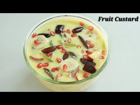 Fruit Custard Recipe in Kannada | ಹಣ್ಣಿನ ಸಲಾಡ್/ಕಸ್ಟರ್ಡ್ | Mixed Fruit custard Kannada | Rekha Aduge