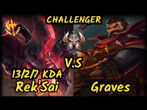 S04 Memento (REK'SAI) vs GRAVES - 13/2/7 KDA JUNGLE CHALLENGER GAMEPLAY - EUW v9.7
