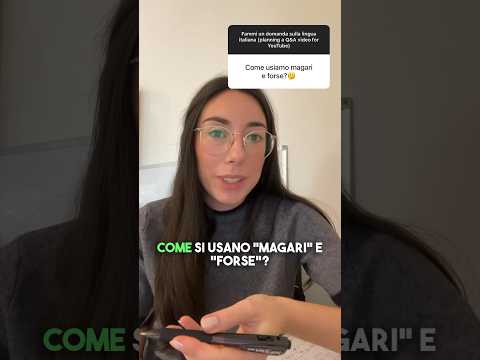 how to use Italian word Magari