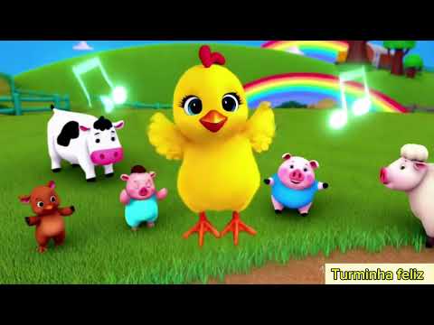 Turminha feliz - Pintinho amarelinho (canção infantil, desenho infantil)