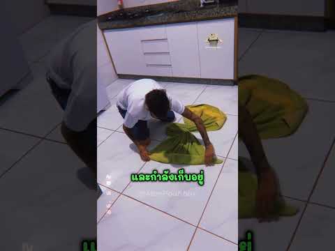 เขาพับผ้าขนหนู ให้เป็นตุ๊กตา