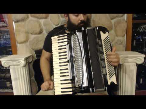 5713 - Black Castiglione Professional Piano Accordion LMMH 41 120 $1999