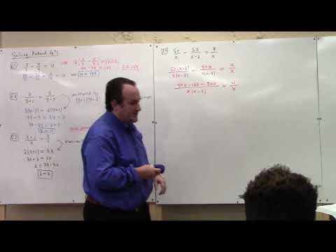 Algebra: solving rational equations, introduction to radicals, 11-2-21 part 1