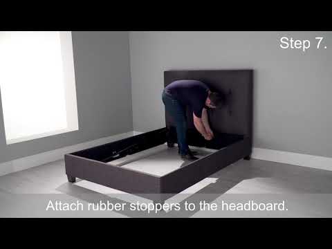 Part of a video titled Ottoman Bed Font Lift Assembly Video - YouTube