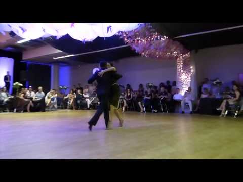  Adrian Costa,    Jorge Dispari,    Amanda Costa,    Paulina Cazabon Goméz,    and  Jose Luis Gonzalez  are  dancing  to  a  milonga