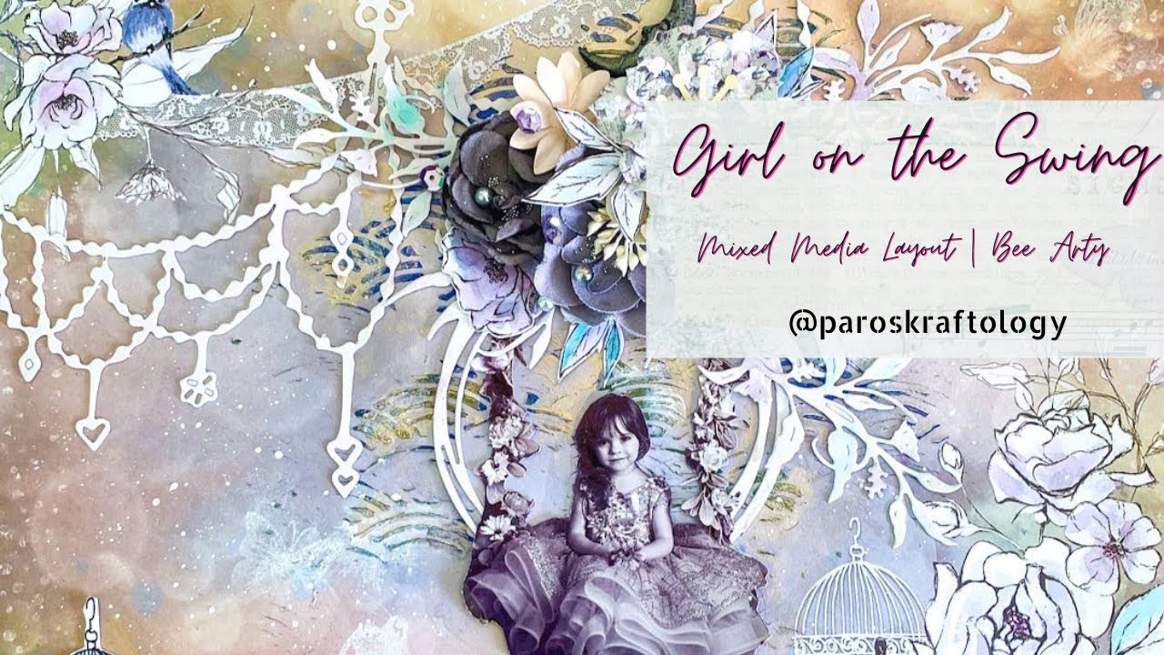 Mixed Media Layout using Bee Arty /Colour Blast products