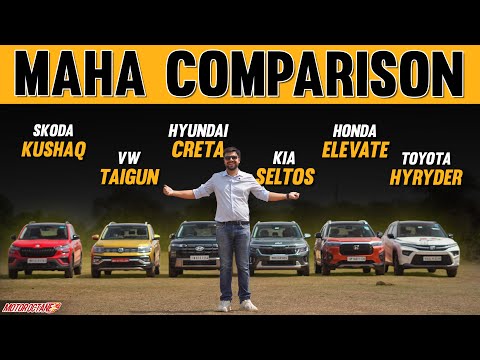 New Hyundai Creta vs Seltos vs Elevate vs Hyryder vs Taigun vs Kushaq - MAHA COMPARISON!
