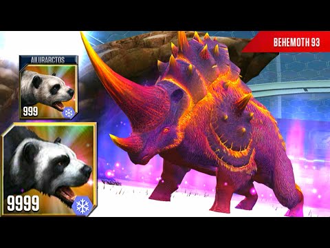 NEW AILURARCTOS MAX LV 999 VS GOD BEHEMOTH 93 | JURASSIC WORLD THE GAME