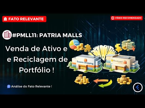 Thumbnail do vídeo: #PMLL11: PATRIA MALLS Vende Ativo e Nova Estratégia para Reciclagem de Portfólio. LUCRO NO BOLSO!