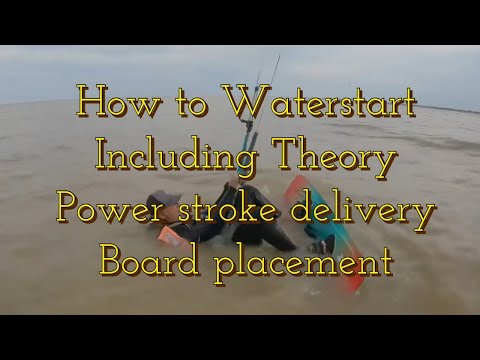 1.Kitesurfing Waterstart. Beginner’s course at Camber Sands.