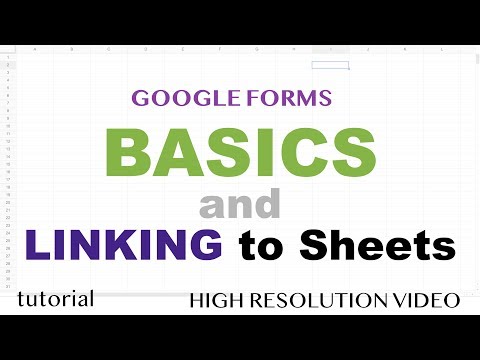 Google Forms with Google Sheets Spreadsheet How to Link Them Together Part 1