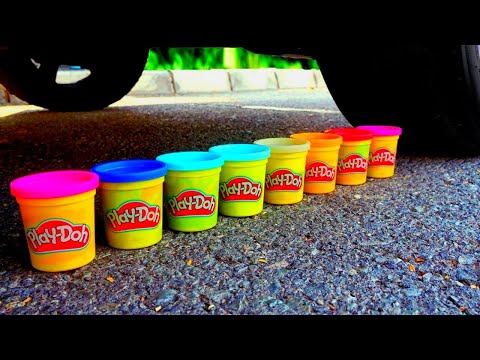 EXPERIMENT: Play-Doh vs CAR -  Crushing Crunchy & Soft Things by Car!