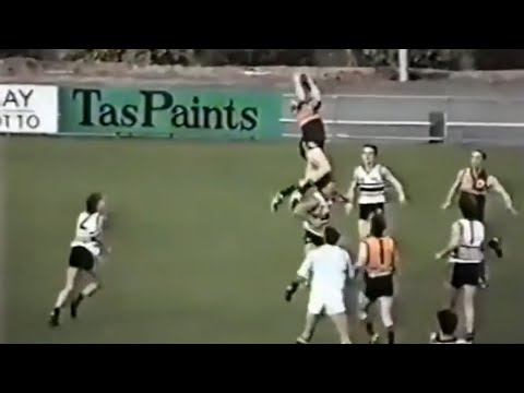 Russell Robertson takes two spectacular marks for Tassie Mariners, 1996 - The Footy Show