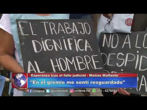 Despido Malfante - Matías Malfante y Mónica Carrizo de Sadop