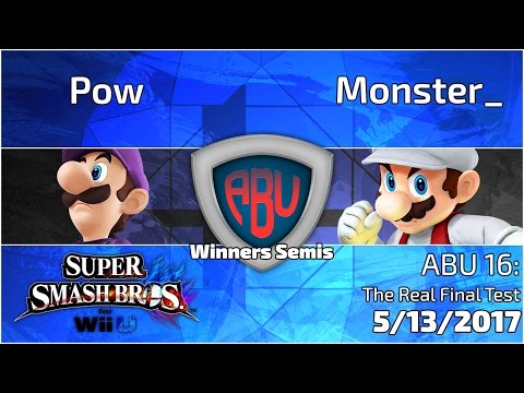 ABU 16: Pow (Luigi) vs. Monster_ (Mario)  - SSB4 Singles Winners Semis