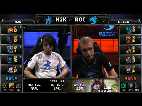 H2K vs ROC Game 1 Highlights (EU LCS Summer 2015)
