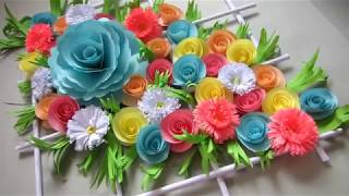 diy simple home decor wall decoration hanging flower paper craft