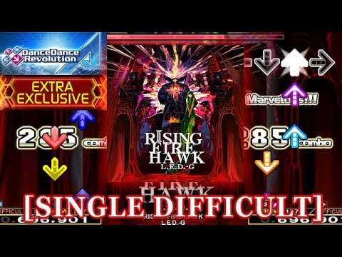 【DDR A】 RISING FIRE HAWK [SINGLE DIFFICULT] 譜面確認＋クラップ