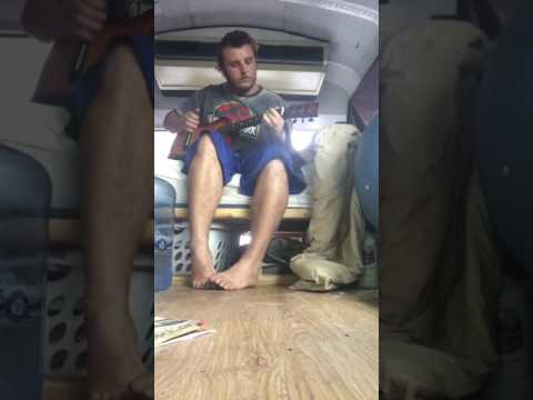 Tuvan Throat singing jam on my mini $5 garage sale guitar