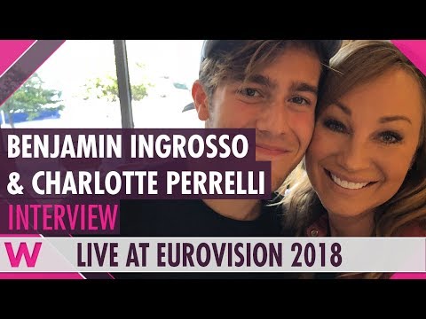 Benjamin Ingrosso & Charlotte Perrelli (Sweden) Interview @ Eurovision 2018 | wiwibloggs