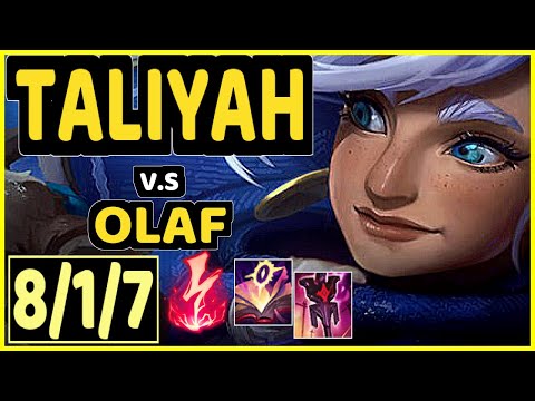 STEFAN (TALIYAH) vs OLAF - 8/1/7 KDA JUNGLE CHALLENGER GAMEPLAY - EUW