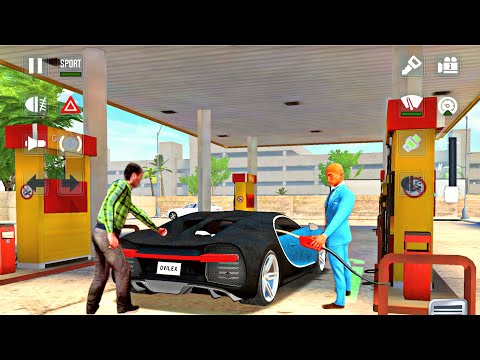CITY UBER DRIVER Bugatti CAR DRIVING FUNNY GAS STATION - Taxi Sim 2020 3D Game Android/IOS gameplay