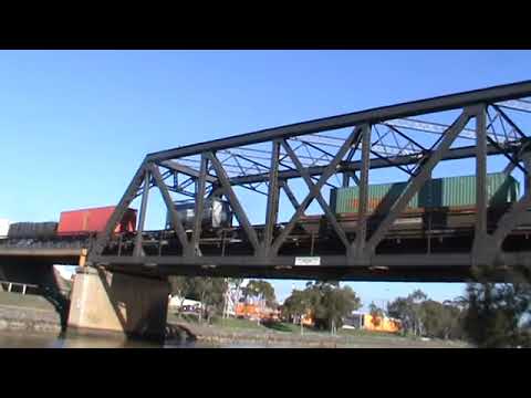 NR36 NR81 on a freight Mayibyrnong Bridge